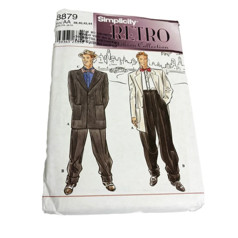 Simplicity 8879 Retro Zoot Suit Pattern Size 38-44 NWT NOS - Picture 4 of 6